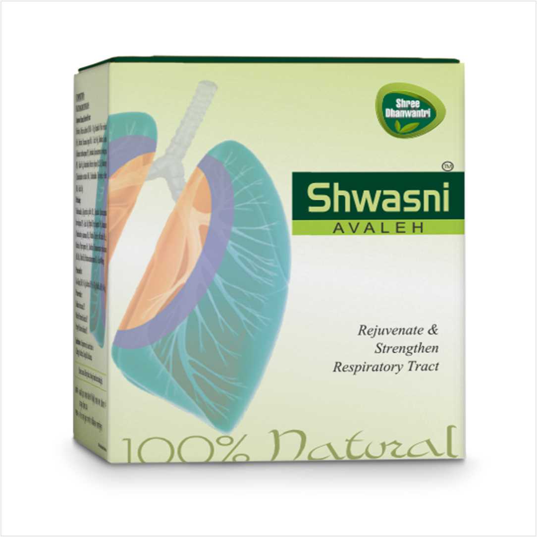 Shwasni Avaleh provides relief in Throat irritation, For Easy breathing. Helps in allergic respiratory problems, Chest congestion, Cough, Cold