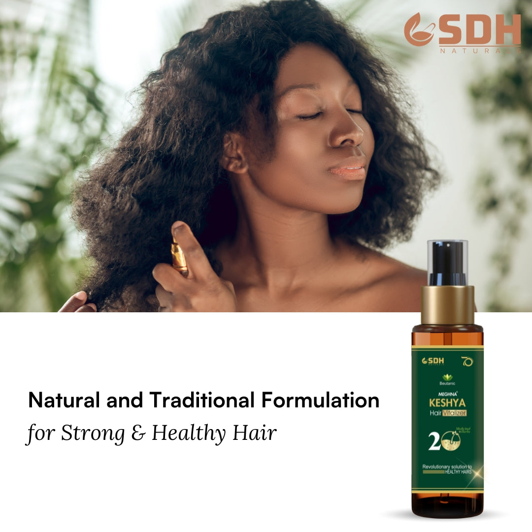 SDH Naturals Keshya Hair Vitalizer Growth Help Reduces Hair Fall & Strengthen Roots Hair Vitalizer For Women And Men Enriched with japa pushp, bringraj and Shikaki +20 Herbs