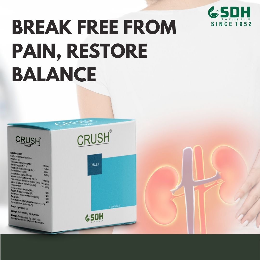 SDH Naturals Crush Tablet is a safe and effective remedy for renal calculi, 300 Tablets Pack