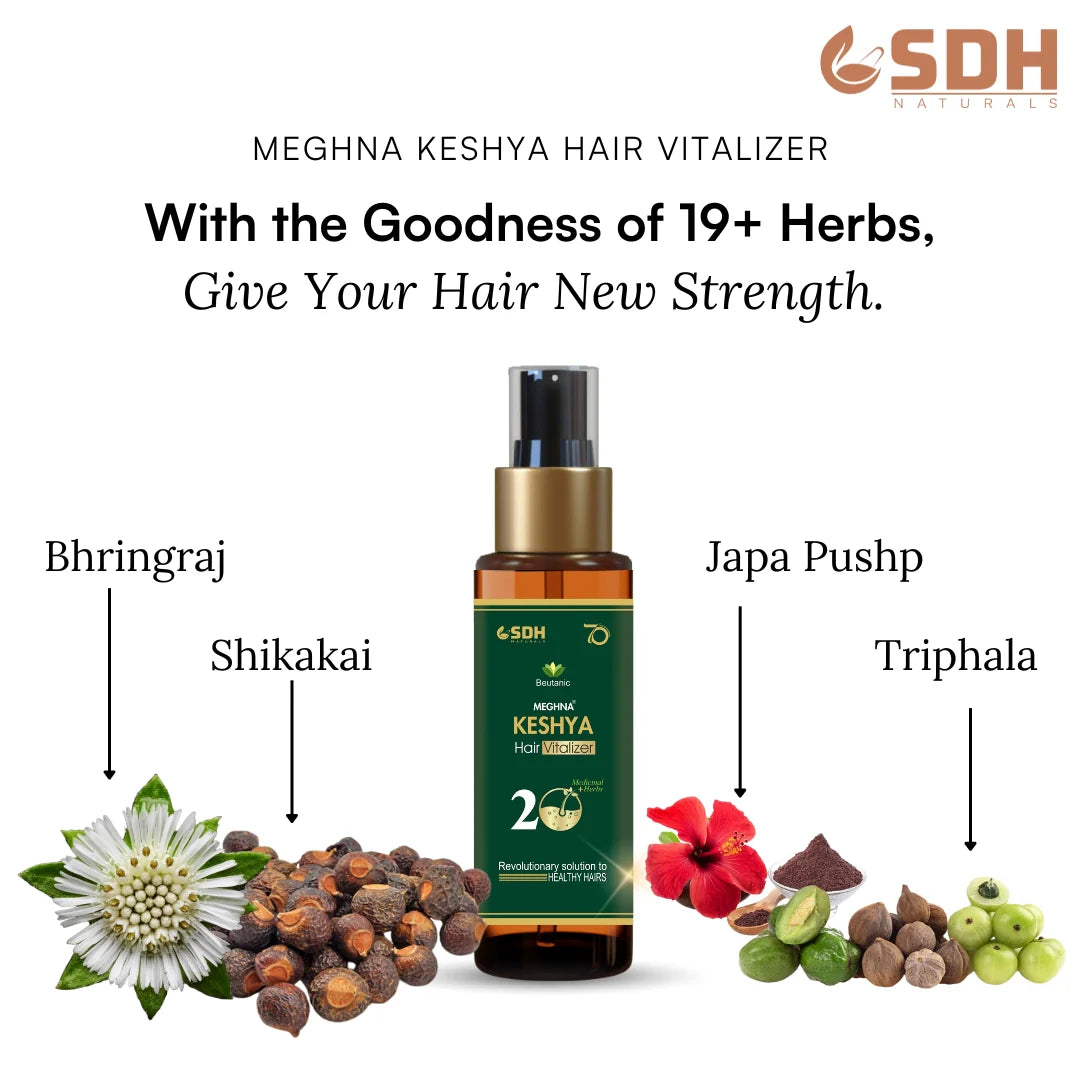Keshya Hair Vitalizer + Meghna Shampoo