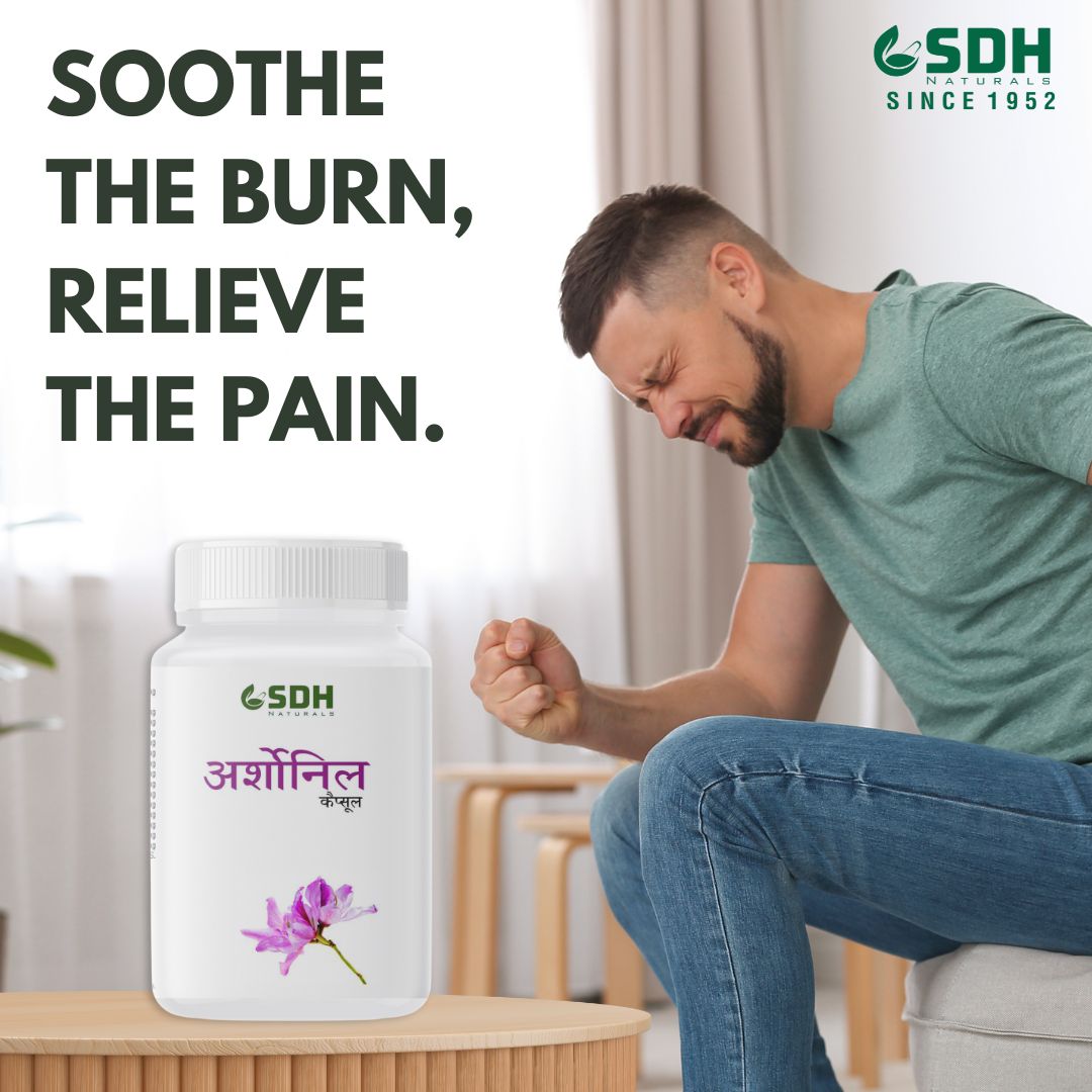 SDH Naturals Arshonyl Capsules  Effective Relief from Piles Pain, Discomfort, Burning, and Itching