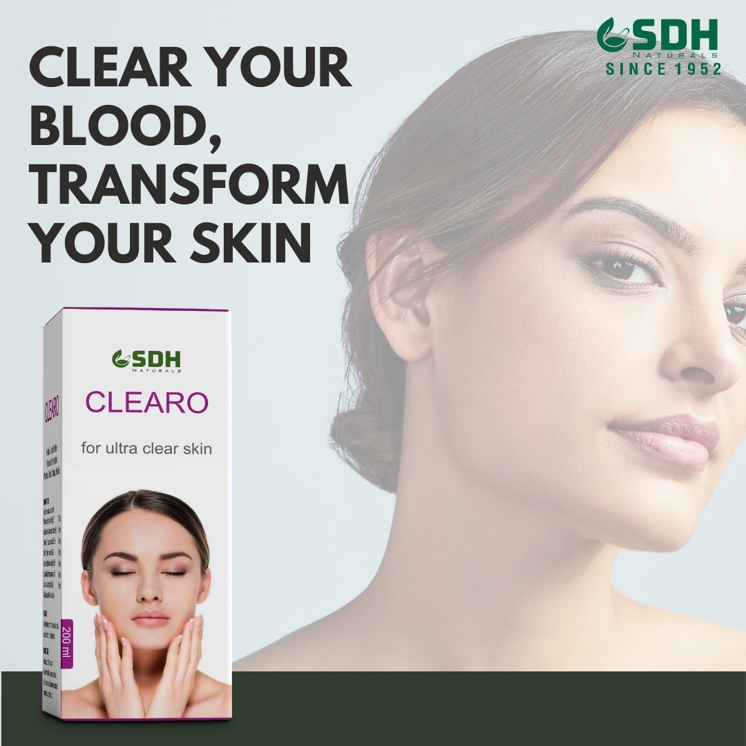 SDH Naturals Clearo for ultra skin Herbal blood purifier strikes at the root of pimples, boils, itching, pruritis.