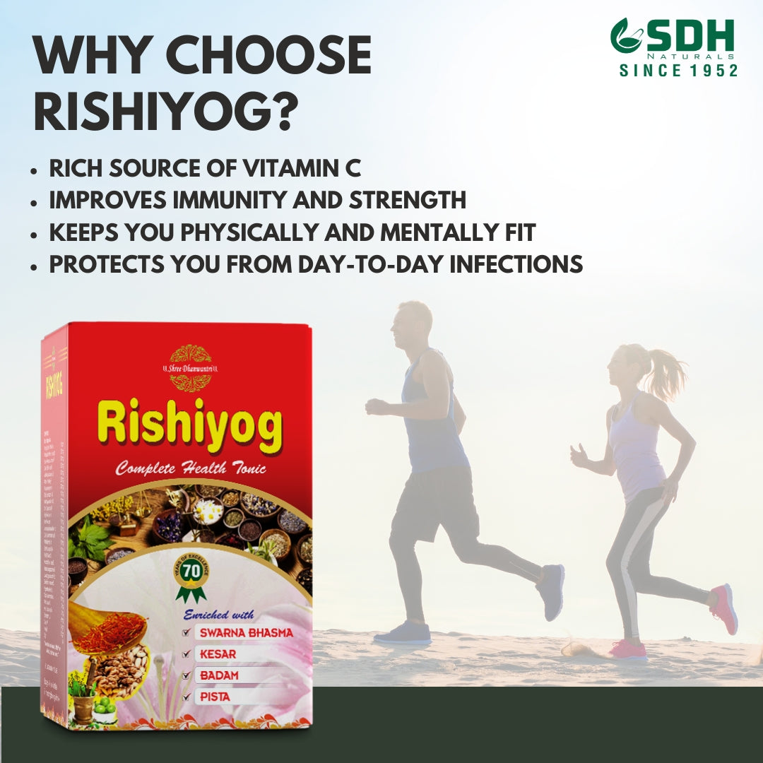 SDH Naturals RISHIYOG  Health Tonic Immunity Booster for whole family for all age groups, it builds immunity, strength, revitalizes the body with its natural antioxidant herbs.