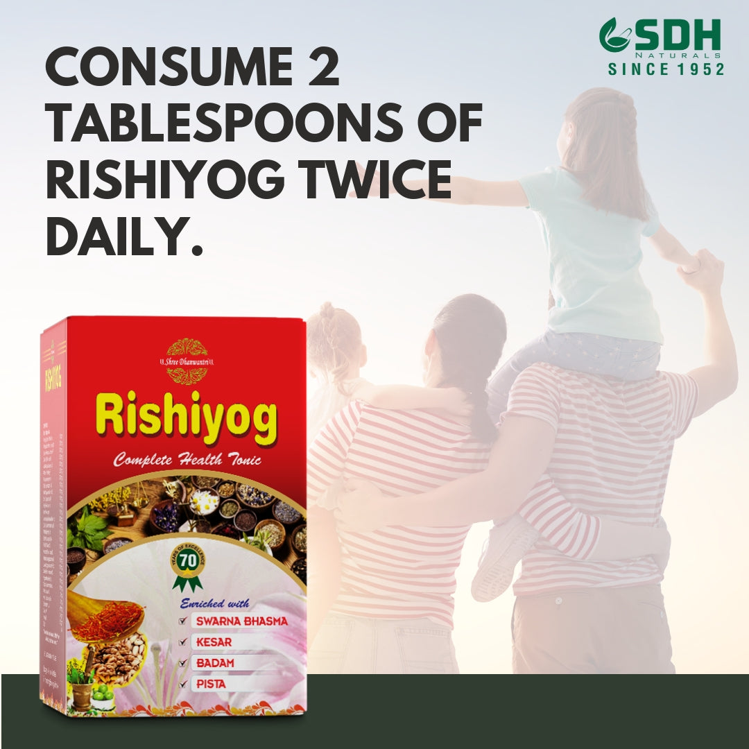 SDH Naturals RISHIYOG  Health Tonic Immunity Booster for whole family for all age groups, it builds immunity, strength, revitalizes the body with its natural antioxidant herbs.