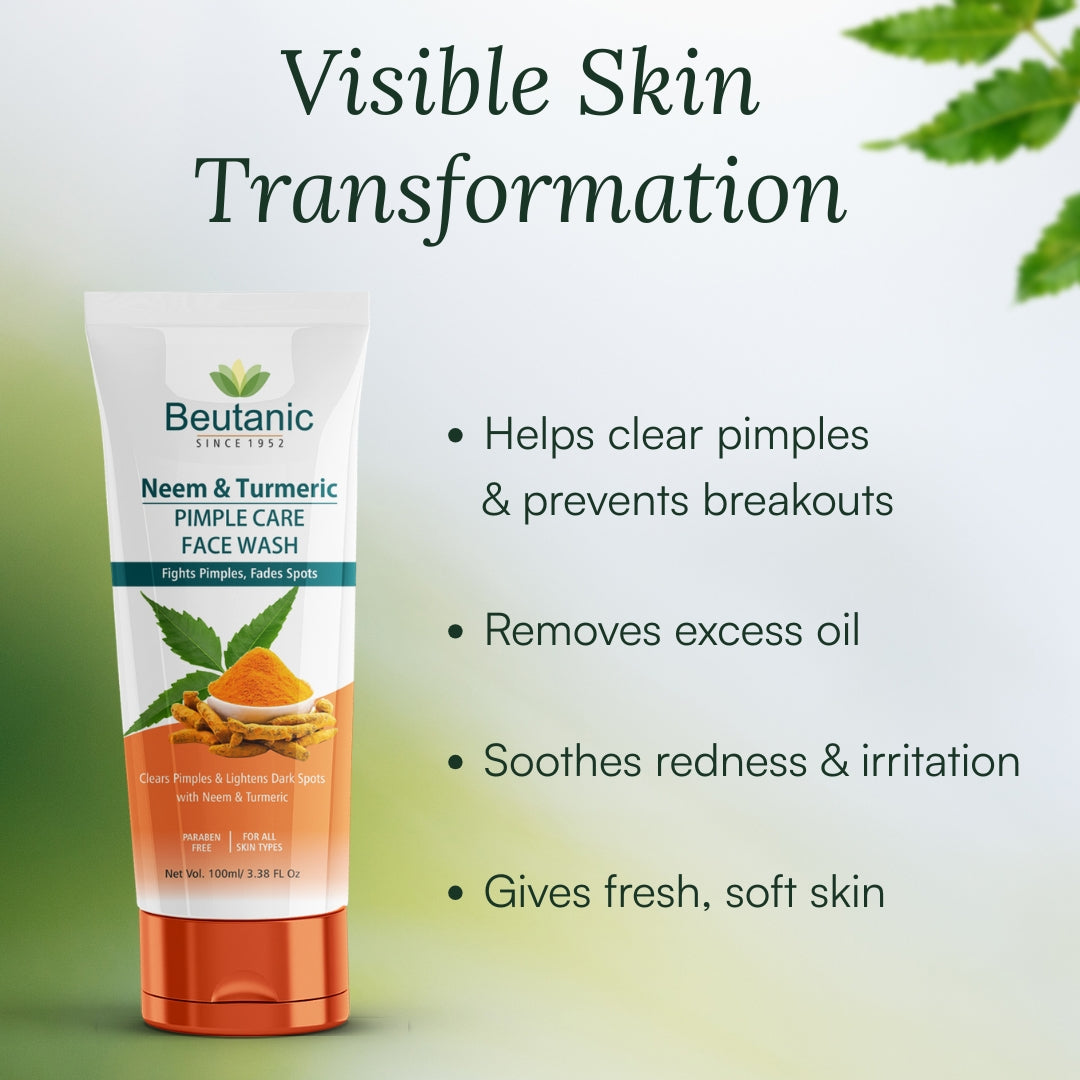 Beutanic Neem & Turmeric Pimple Clear Facewash