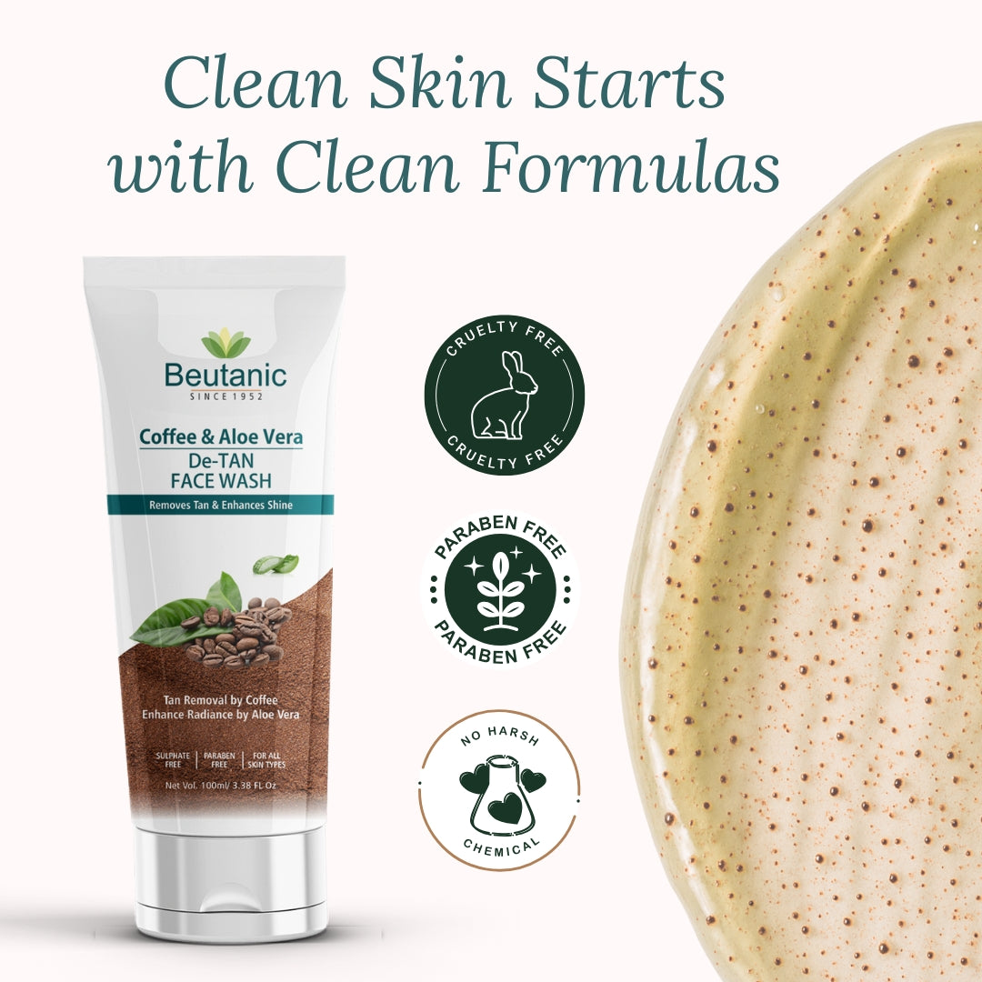 Beutanic Coffee & Aloe Vera De-Tan Facewash