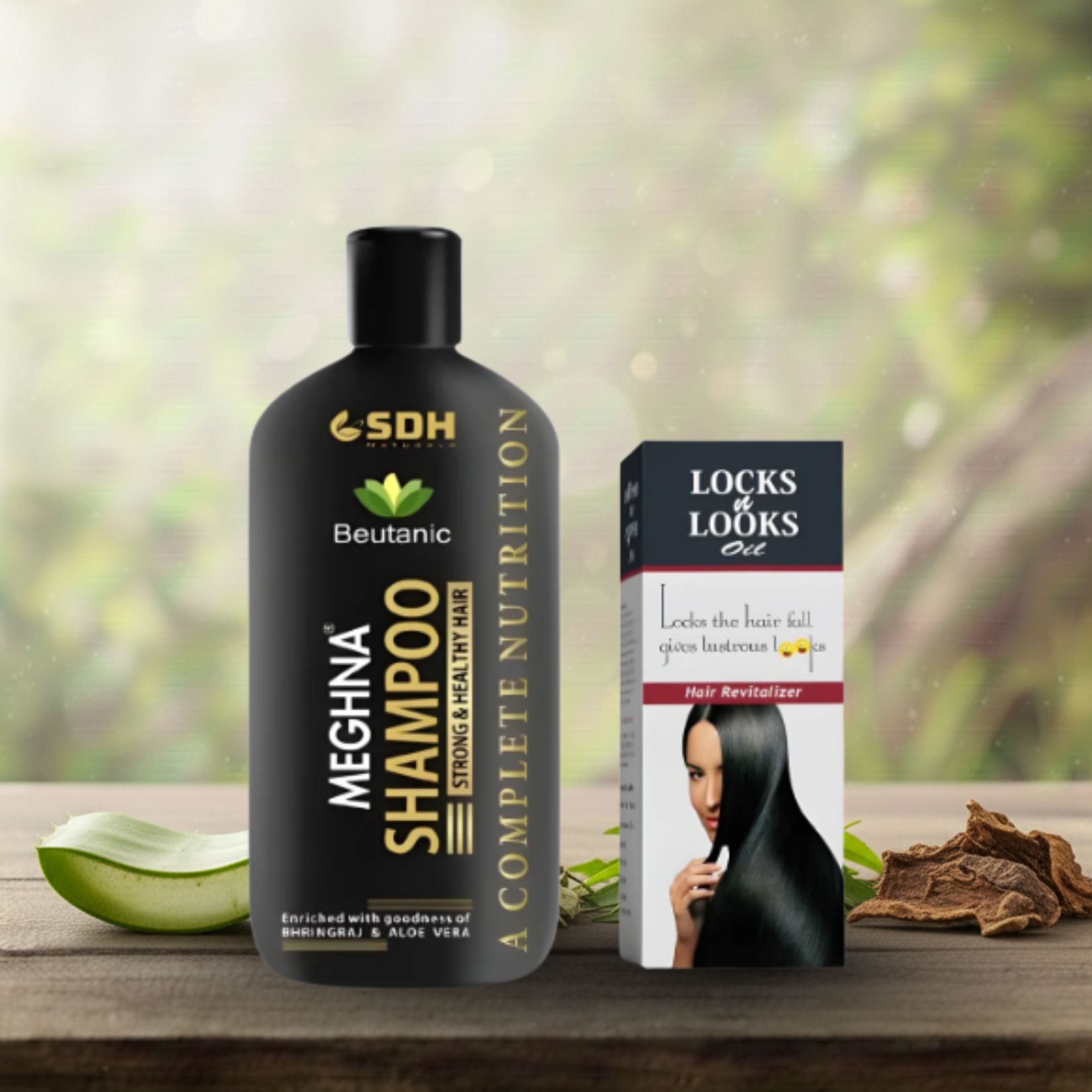 Meghna Shampoo + Locks N Looks Hair Oil