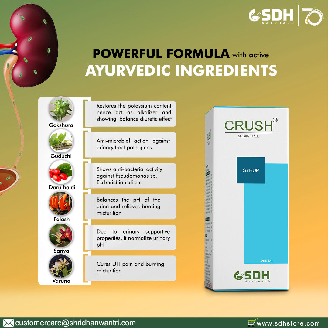 Crush Syrup- Best Ayurvedic remedy for urinary disorder