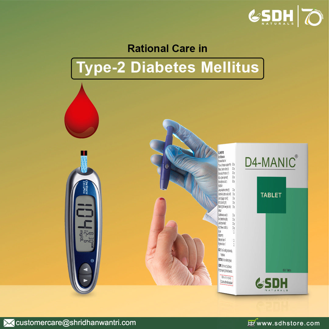 SDH Naturals D4 Manic Tablets helps control Blood Sugar, Improves overall Health in Madhumeh, helps prevent diabetes damage, holistic diabetes care in type 2 DM